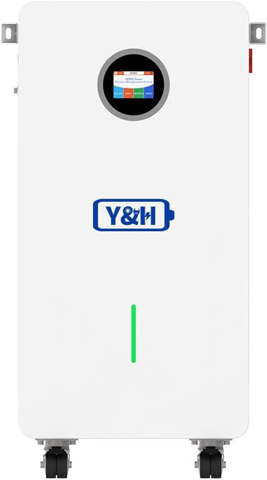 YH Lifepo4 batterij, 51,2 V, 300 Ah, 15,36 kWh, vloerenergieopslagsysteem, Deep Cycle 6000+ levenscycli, ingebouwde BMS, voor off-grid thuis
