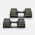 NÜOBELL 232 Verstelbare halterset | 2-32kg met 2kg Intervallen | Sneltoetsen | Premium krachttraining(Groen)
