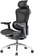 SIHOO Doro C300 Ergonomische bureaustoel met ultrazachte 3D-armleuningen, dynamische lendensteun voor thuisbureaustoel, verstelbare rugleuning bureaustoel (zwart)