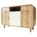 **Moderne Houten Dressoir met Gladde Afwerking en Minimalistisch Ontwerp**