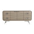 Moderne dressoir met golvende fronten en chroomdetails