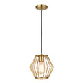 "Moderne Hanglamp met Geometrisch Ontwerp in Goudkleur"