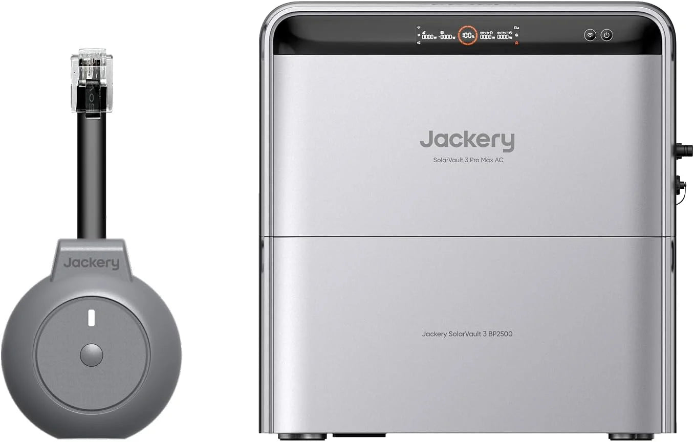 Jackery SolarVault 3 Pro Max AC thuisbatterij 2,52 kWh, AC-gekoppelde energieopslag voor balkonkrachtwerk en zonnepanelen, met P1 slimme meter
