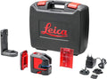 Leica Lino L2 – kruislijnlaser met Li-Ion accu, oplader en innovatieve magnetische adapter in koffer (rode laser, werkbereik: 25 m)