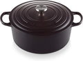 LE CREUSET Kenmerkende geëmailleerde gietijzeren ronde braadpan, 30 cm, mat zwart(mat zwart)