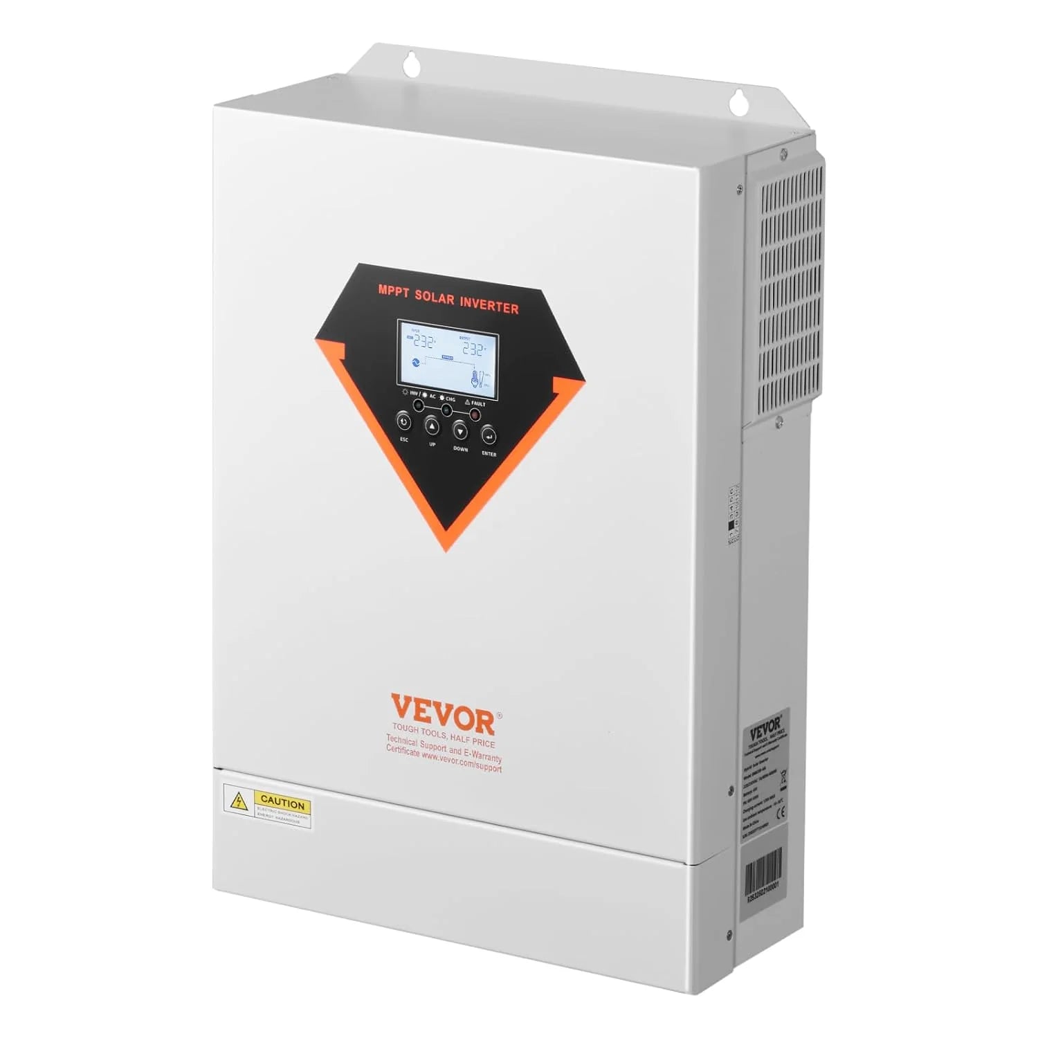 VEVOR Hybride omvormer op zonne-energie, 6 kW, all-in-one omvormer met zuivere sinus, 48 V DC naar 220/230 V AC, met geïntegreerde 120 A MPPT zonne-regelaar, voor loodzuur-lithiumbatterijen in