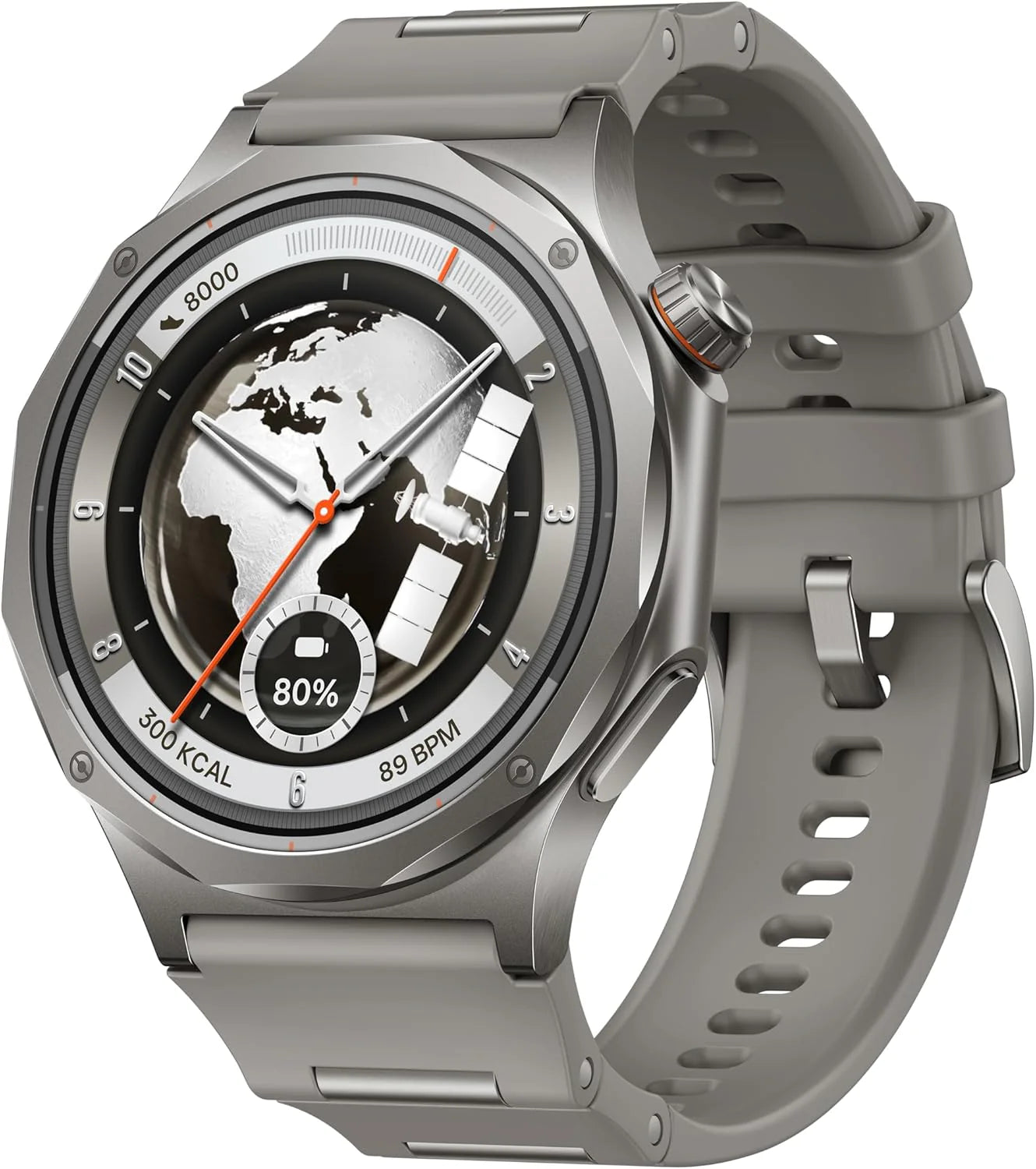 OPPO Watch X3 Smartwatch met Wear OS, AMOLED-display van 3,8 cm (1,5 inch), batterij tot 16 dagen, ECG en gezondheid in 60 seconden, dual GPS, waterdicht IP69/5 ATM, titanium en saffierglas, Misty