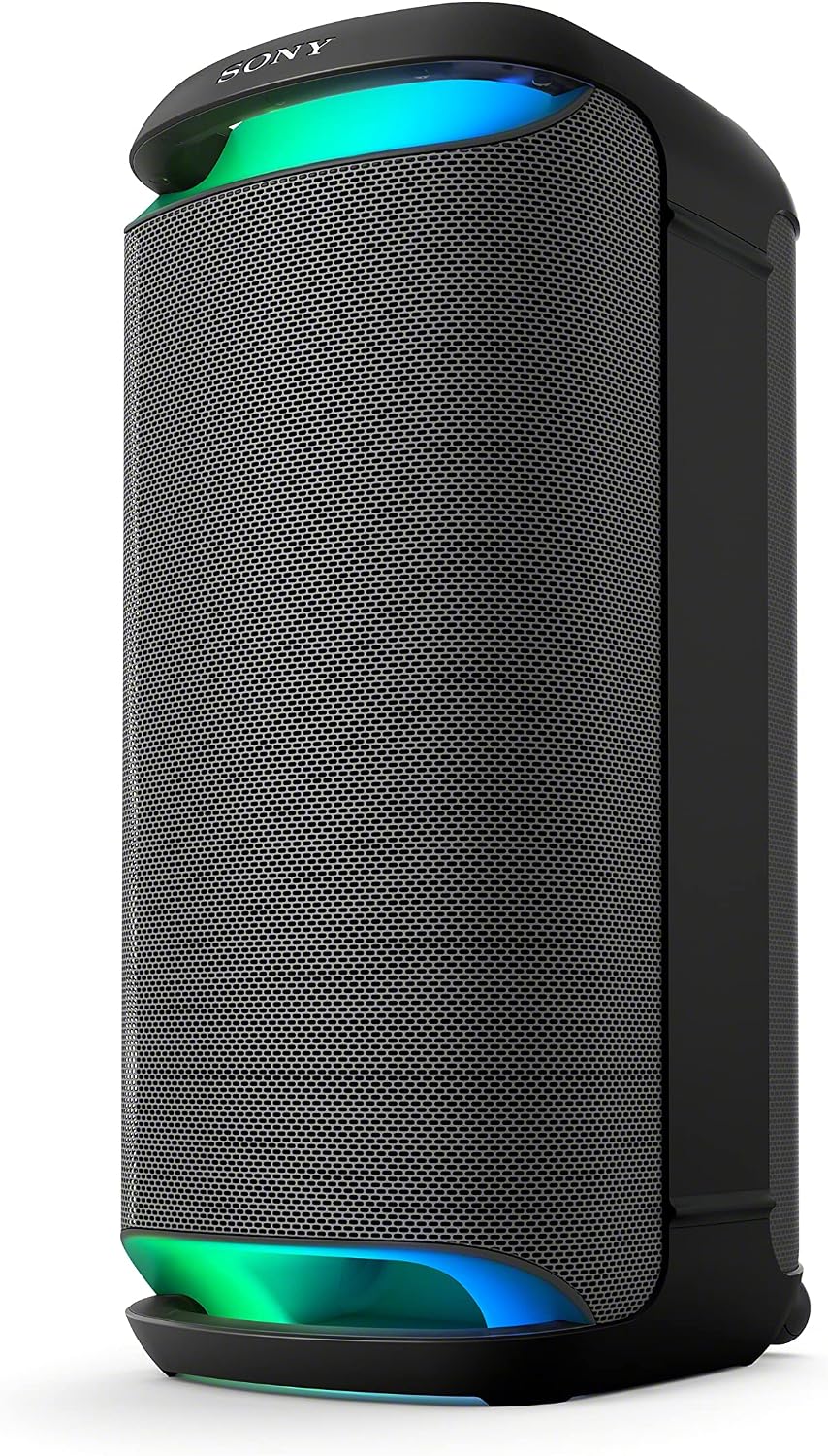 Sony SRS-XV800 Draadloze partyluidspreker met krachtig 360°-geluid en Mega Bass, batterijduur van 25 uur, draagbaar, voor binnen en buiten, verlichting, karaoke-zwart