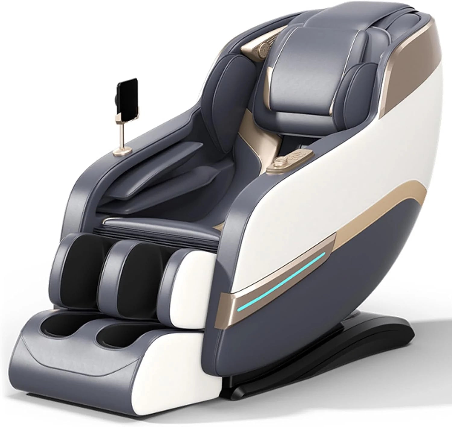 Massagestoel voor het hele lichaam met 3D SL-Track, verwarming, yoga-stretching en luchtcompressie(Gray)