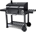 Draagbare grote houtskoolgrill voor buiten, perfect voor kamperen, barbecue, picknick, wandelen, koken, robuuste grill voor tuin en buitengebruik