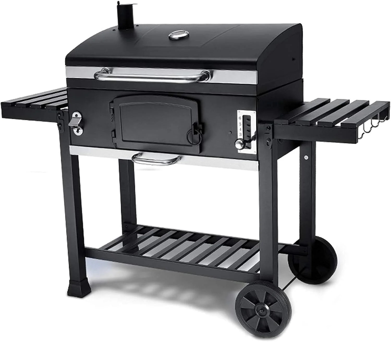 Draagbare grote houtskoolgrill voor buiten, perfect voor kamperen, barbecue, picknick, wandelen, koken, robuuste grill voor tuin en buitengebruik