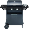Campingaz Xpert 200 LS Plus Rocky gasbarbecue van lavasteen, BBQ trolley met 2 branders en 1 lat-brander, afdekking + thermometer, lat. kantelbare plank, pot 8,200 kW + 2,1 kW brander lat.