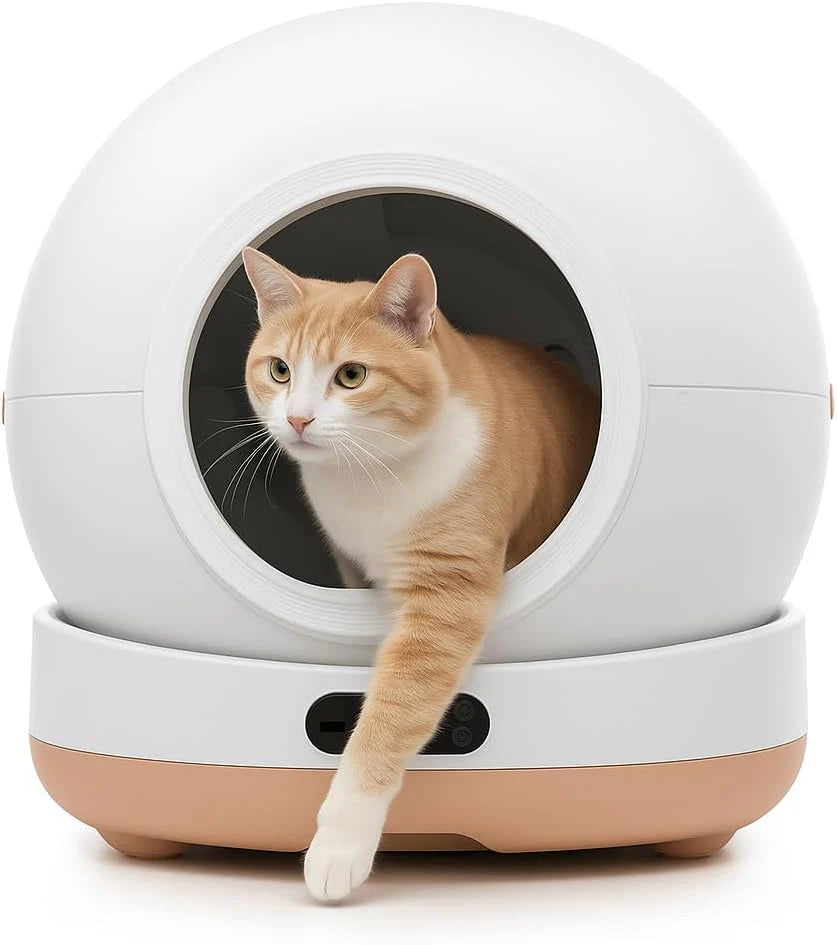 Automatische Kattenbak CB003 - Zelfreinigende Kattenbak - 79L XL - Bedienen via App - Met Kattenbakmat en 45 Kattenbakzakken