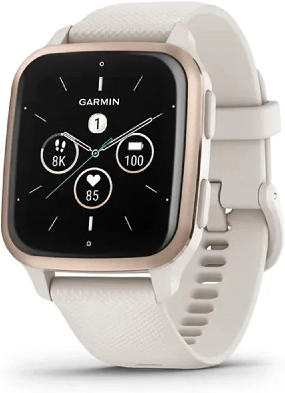 Garmin Venu Sq 2, Health Smartwatch,eén maat, Shadow Grey(Ivory - Peach gold/Venu Sq 2 Music)