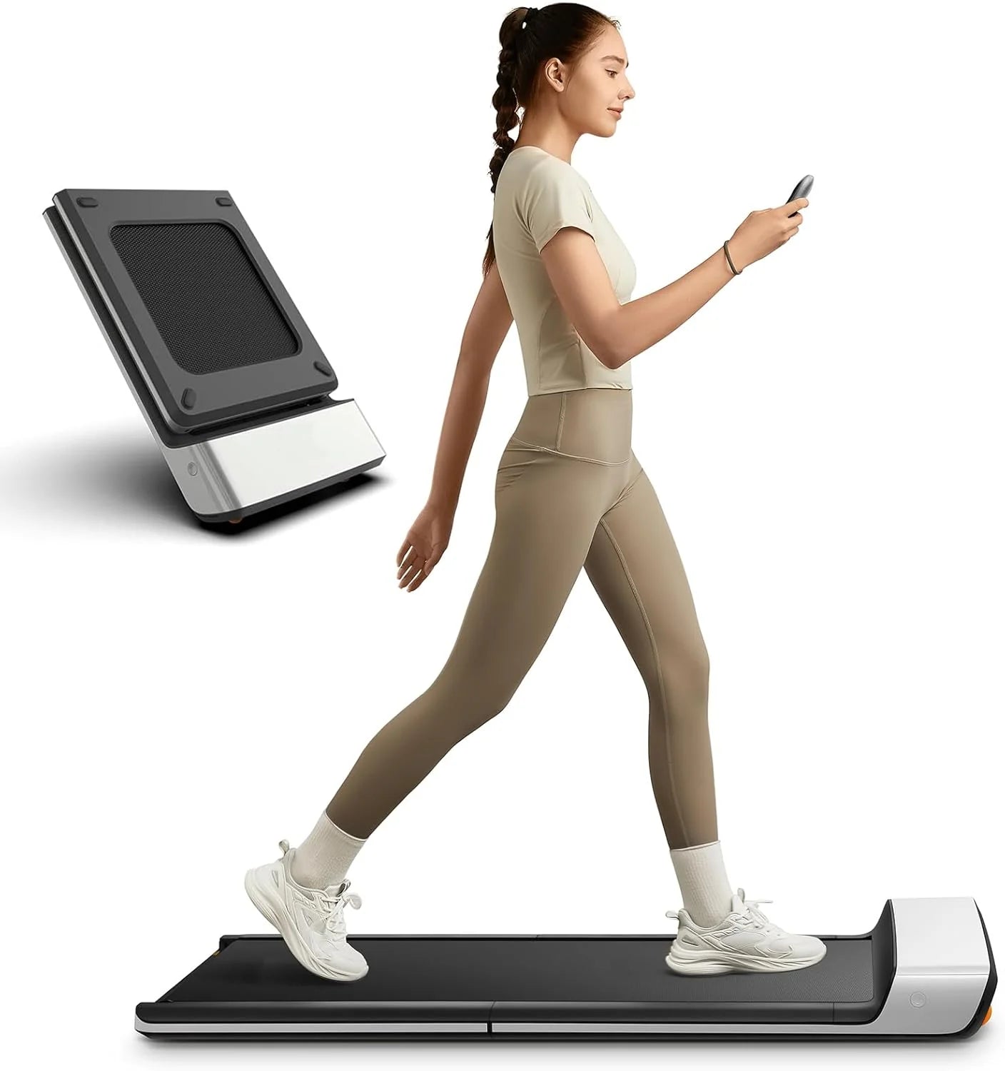 Walkingpad P1 loopband inklapbaar, walking pad 120×41,5 cm met APP afstandsbediening, opvouwbaar loopband voor thuis bureau 0,5-6km/u