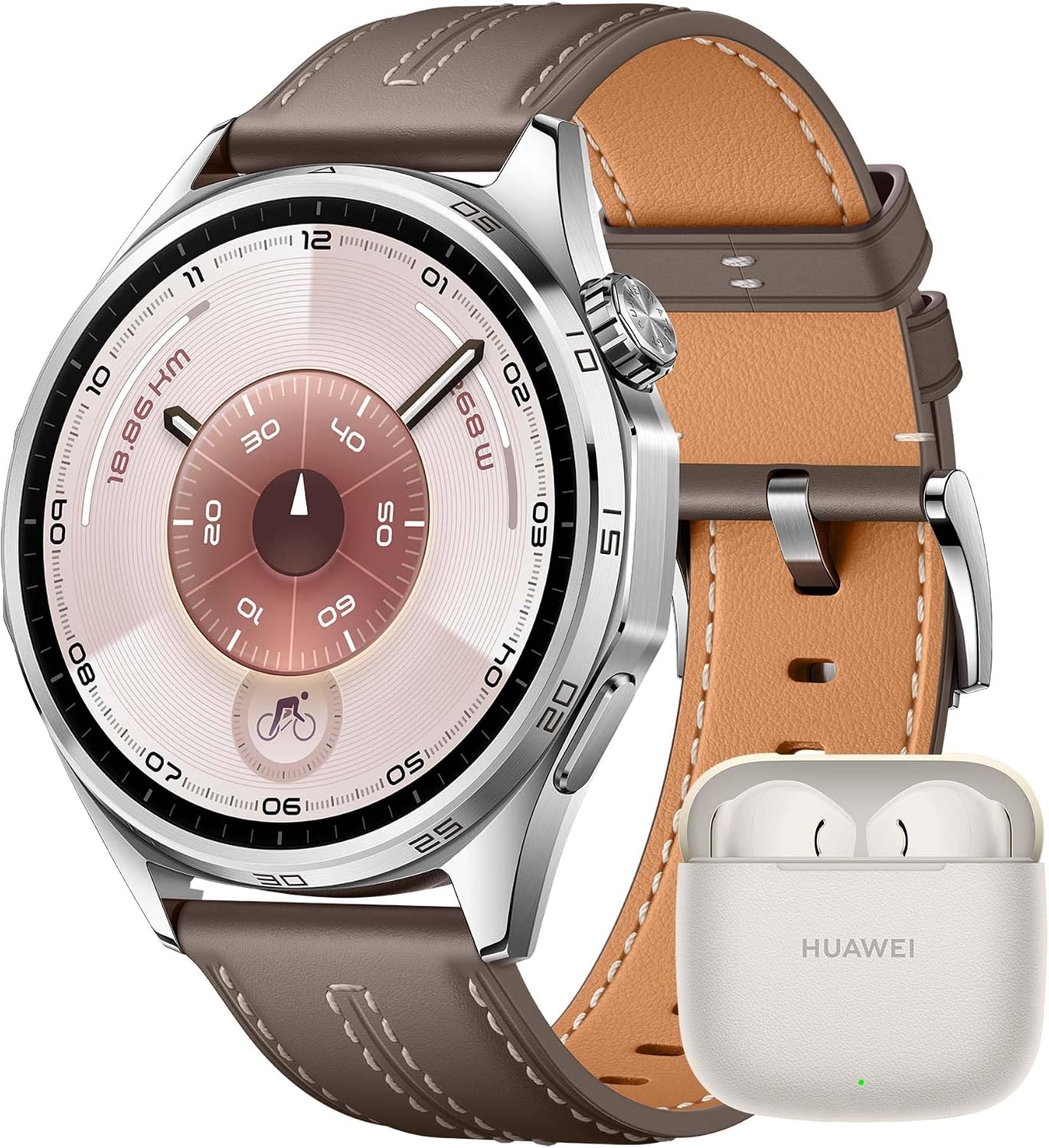 HUAWEI WATCH GT 6 Pro GPS 46mm Smartwatch, 1,47 inch AMOLED-scherm, Tot 21 dagen batterijduur, Pro-level functies voor wielrennen, 100+ sportmodi, ECG, Allround gezondheidsmanagement, Zwart(Bundel met FB SE 3 beige/Grijs/GT 6 46mm)