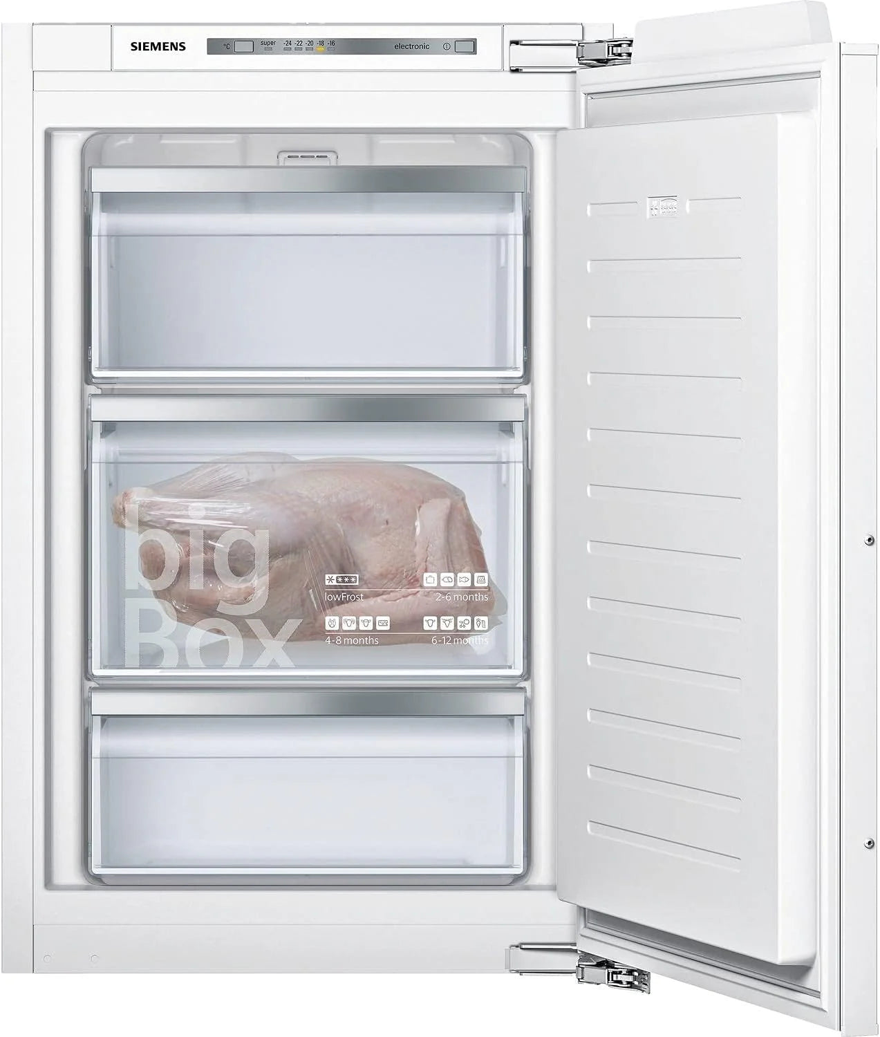 Siemens GI21VAFE0 iQ500 Inbouw-vrieskast, E, 176 kWh/jaar, 96 l, lowFrost, Big Box, led-binnenverlichting, plat scharnier