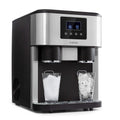 Klarstein Eiszeit Crush Ice Cube Machine - 3-In-1: Ijsklontjes, Crushed Ice, Ijswater, 2 Maten Ijsklontjes Sizes, 15-18Kg / 24H, Lcd Display, Tank Capacitet: 1,8 Liter, Ice Capacity: 600G - Zilver