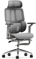 MUSSO H80 Pro Ergonomische bureaustoel van mesh, 3 zones, dynamische lendensteun, 4D verstelbare armleuningen, rugleuning verstelbaar op 5 niveaus, voetensteun
