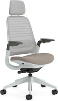 Steelcase Series 1 Ergonomische Bureaustoel met LiveBack Lendensteun, 4D Armleggers, Verstelbare Hoofdsteun Onyx Schwarz(66 x 64 x 112/truffel)