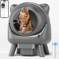 Cura X1 Kattenbak, zelfreinigend, 80 + 8 liter, zelfreinigende kattentoilet, veiligheidssensoren, geurverwijdering, app-bediening, grote inhoud, automatische kattenbak voor meerdere katten