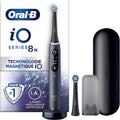 Oral-B iO 8N Elektrische tandenborstel met 2 borstelkoppen en 1 reisetui, ontworpen van bruin, originele geschenken, zwart