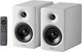 Edifier M90 Boekenplankluidsprekers, 100W RMS desktopluidsprekers, Hi-Res Audio, LDAC, Bluetooth 6.0 compacte luidspreker, HDMI eARC/Optische/USB-C/AUX, SUB OUT, Afstandsbediening voor tv/pc - Zwart(Wit)