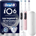 Oral-B Elektrische tandenborstel, duo-verpakking, witte en roze mouwen, 5 poetsmodi, waaronder witheid en tandvleesverzorging, druksensor, 3 vervangende Oral B-borstels, reisetui