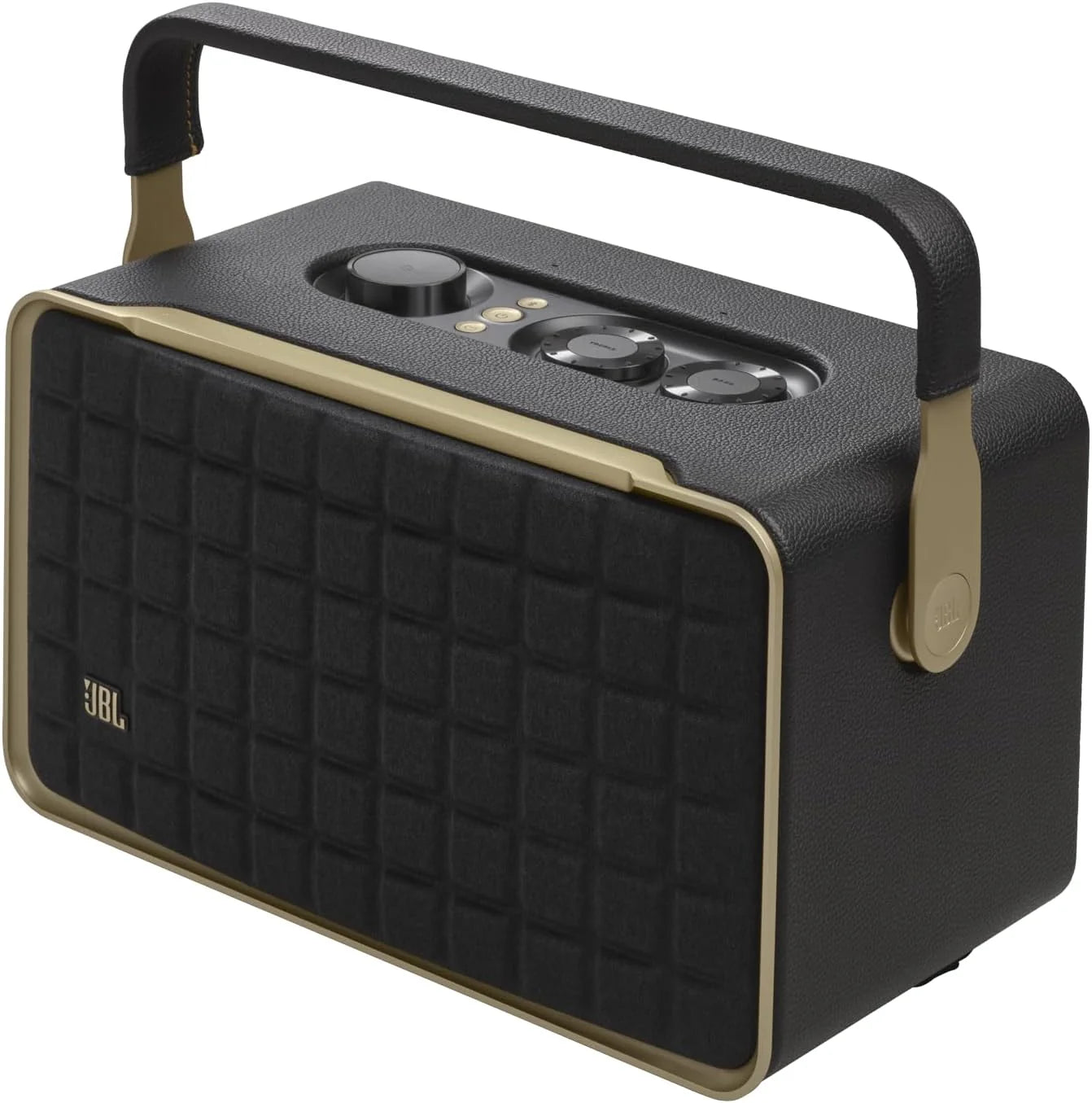 JBL Authentics 500, slimme Hi-fidelity home speaker met WiFi, Bluetooth en voice assistant, Dolby Atmos®, retro style, in zwart(JBL Authentics 300)