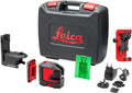 Leica Lino L2P5G – punt- en lijnlaser met Li-Ion accu, oplader, innovatieve magnetische adapter en wandhouder in koffer (groene laser, werkbereik: 35 m)
