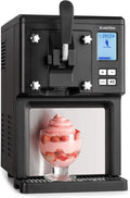 Klarstein Sweet Sundae-ijsmachine, 1,5 liter, met zelfkoelende compressor, 200 watt, doseersysteem, automatische koelfunctie van 3 uur, automatisch reinigingssysteem, roestvrij staal, zwart(Zwart)