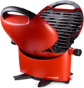 NOMADIQ BBQ Camping Tafelgrill, compact, 2 branders, gasgrill, camping, gasgrill, balkon, camper, grillplaat, draagbaar, outdoor, barbecue, outdoor kooktoestel(rood)