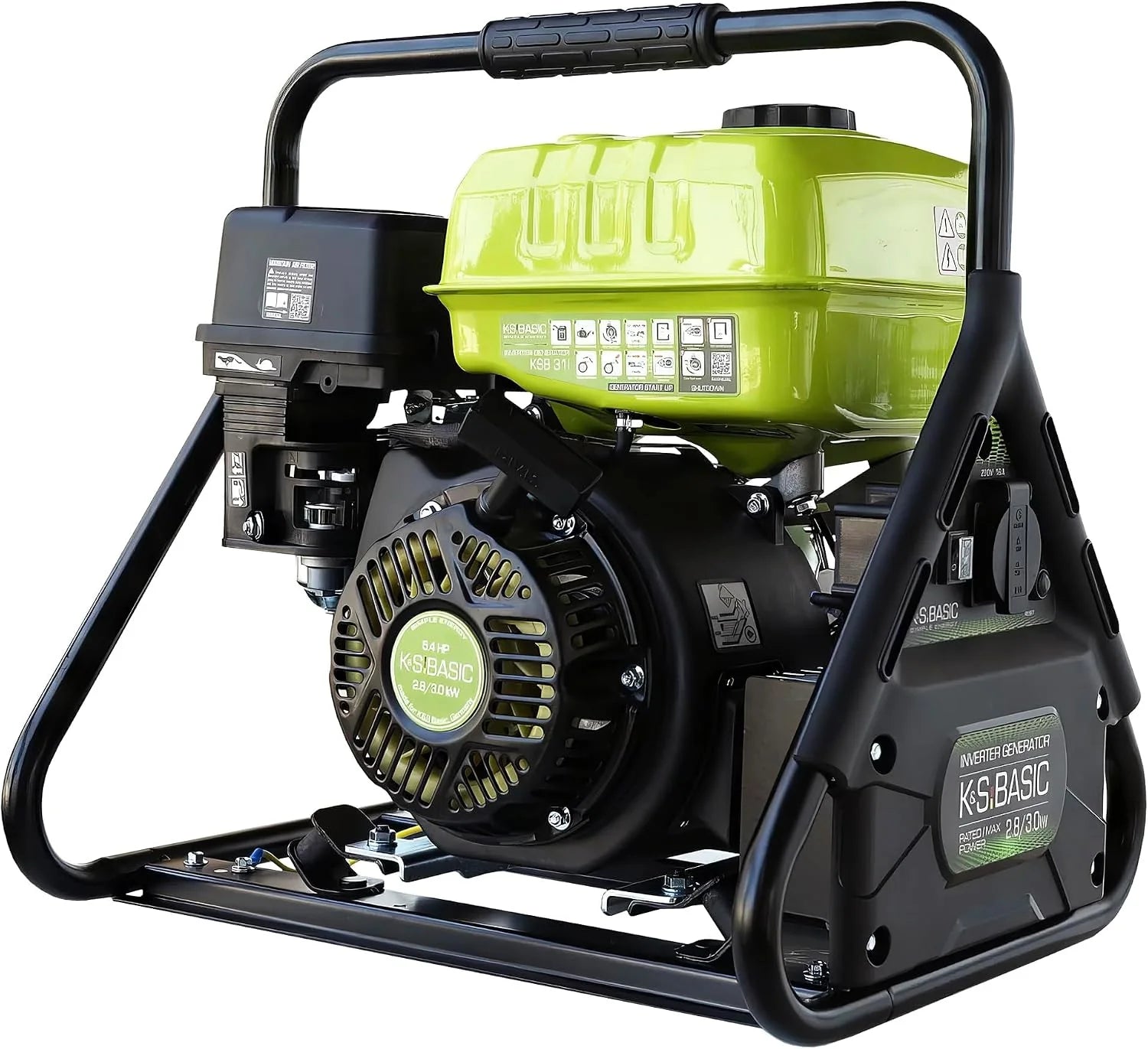 KS Basic KSB 31i Inverter-generator, 3,0 kW, stroomgenerator inverter, veilig voor gevoelige apparaten, noodstroomaggregaat met compacte bouwwijze, generator inverter met koperen wikkeling