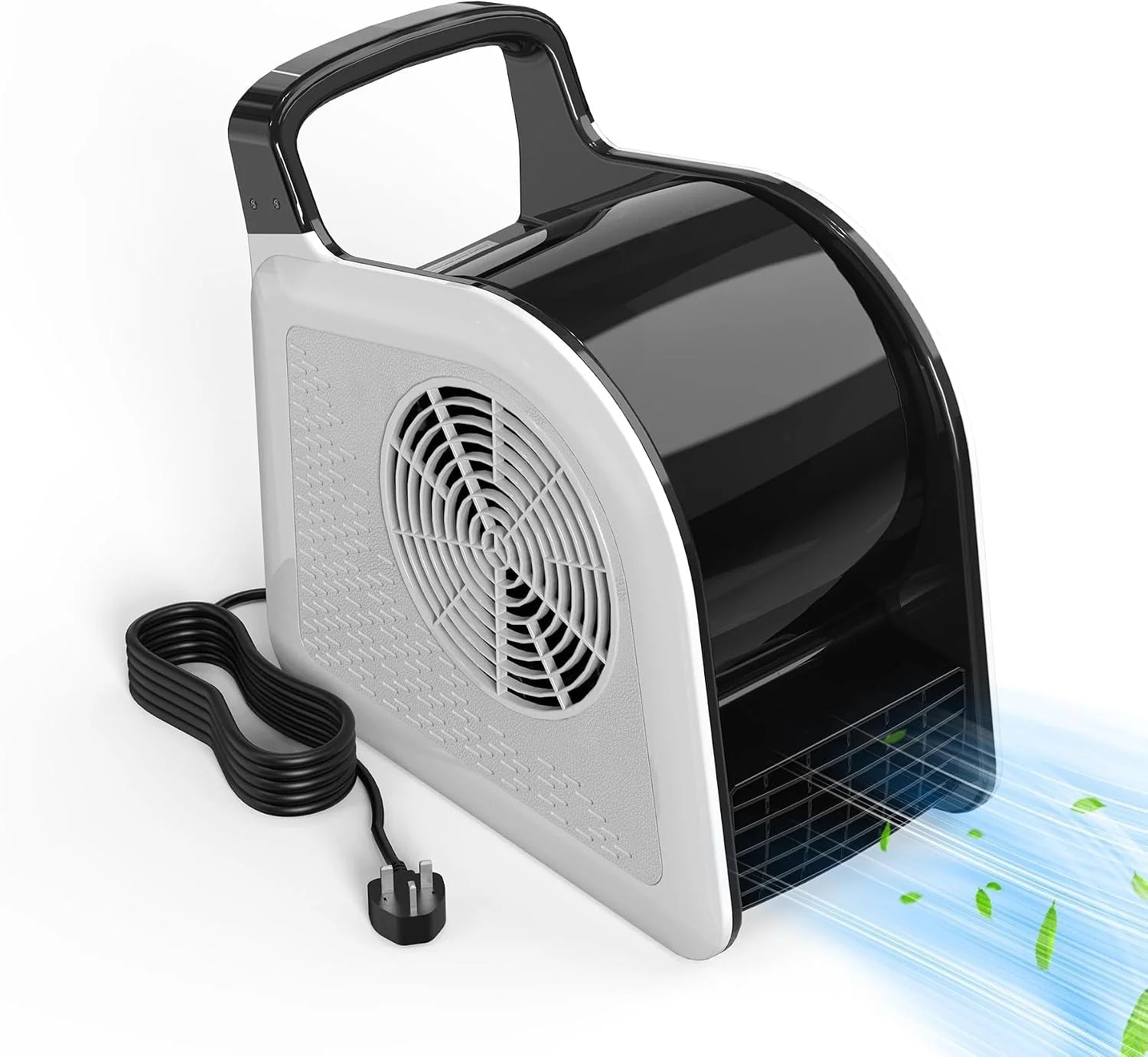 Ventilator tapijtdroger voor luchtcirculatie, binnenluchtverhuizer met 3 snelheden, AC-uitgang voor sportschool, garage, werkplaatsventilatie, sneldrogend en effectieve luchtstroom